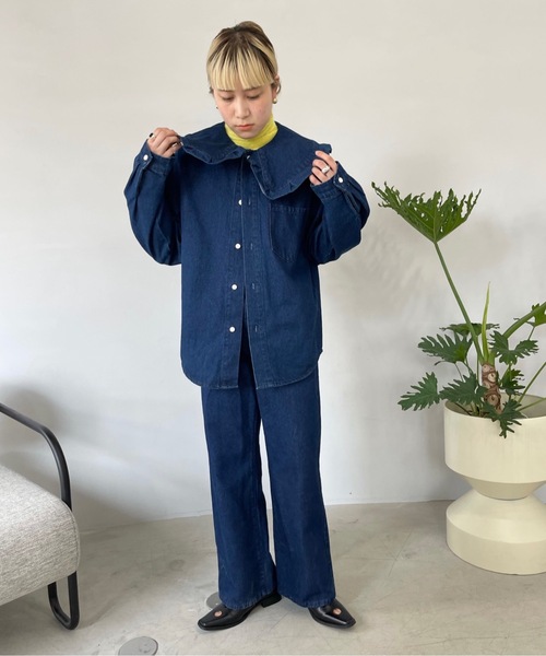 SANSeLF（サンセルフ）の「ワンウォッシュデニムセットアップ【SANSeLF】sanw22a031（セットアップ・レディース・ワンウォッシュ・FREE）」の9枚目の写真