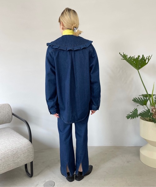 SANSeLF（サンセルフ）の「ワンウォッシュデニムセットアップ【SANSeLF】sanw22a031（セットアップ・レディース・ワンウォッシュ・FREE）」の11枚目の写真