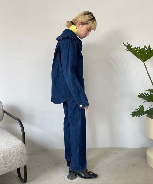 SANSeLF（サンセルフ）の「ワンウォッシュデニムセットアップ【SANSeLF】sanw22a031（セットアップ・レディース・ワンウォッシュ・FREE）」の12枚目の写真