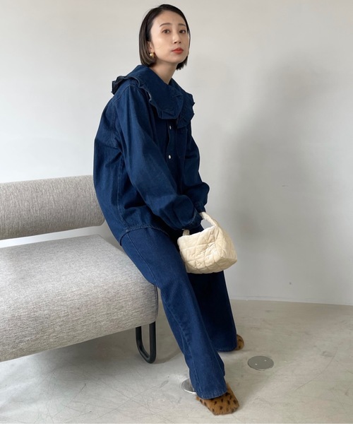 SANSeLF（サンセルフ）の「ワンウォッシュデニムセットアップ【SANSeLF】sanw22a031（セットアップ・レディース・ワンウォッシュ・FREE）」の3枚目の写真