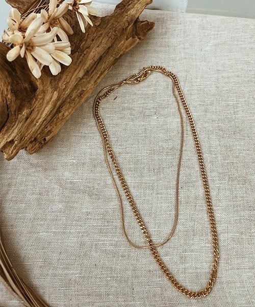 emouv by est（エモーヴバイエスト）の「emouv by est ダブルチェーンネックレス（ネックレス・レディース・ゴールド・FREE）」の2枚目の写真