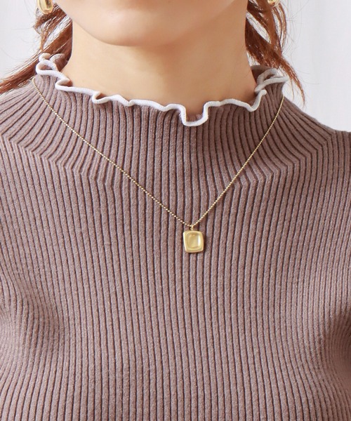 libelle more（リベル モア）の「配色メロースフレニット（ニット/セーター・レディース・ブラック/オフホワイト/ピンク/モカ/ラベンダー・M/L）」の9枚目の写真