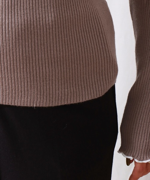 libelle more（リベル モア）の「配色メロースフレニット（ニット/セーター・レディース・ブラック/オフホワイト/ピンク/モカ/ラベンダー・M/L）」の11枚目の写真