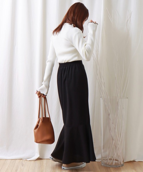 libelle more（リベル モア）の「配色メロースフレニット（ニット/セーター・レディース・ブラック/オフホワイト/ピンク/モカ/ラベンダー・M/L）」の19枚目の写真