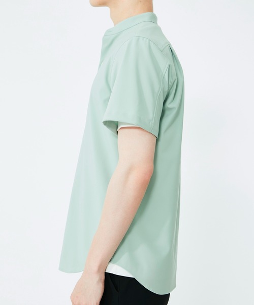 UNITED TOKYO（ユナイテッドトウキョウ）の「Dryスリムバンドカラー半袖シャツ（シャツ/ブラウス・メンズ・ホワイト/ブラック/ミント・1/2/3）」の21枚目の写真