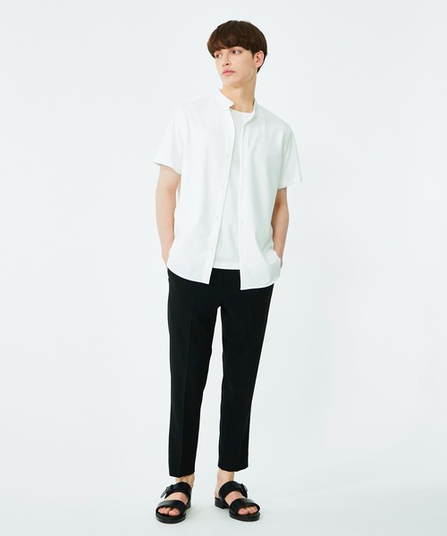 UNITED TOKYO（ユナイテッドトウキョウ）の「Dryスリムバンドカラー半袖シャツ（シャツ/ブラウス・メンズ・ホワイト/ブラック/ミント・1/2/3）」の7枚目の写真