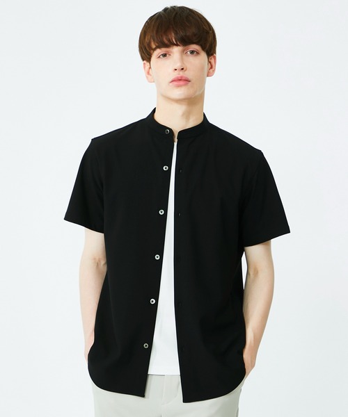 UNITED TOKYO（ユナイテッドトウキョウ）の「Dryスリムバンドカラー半袖シャツ（シャツ/ブラウス・メンズ・ホワイト/ブラック/ミント・1/2/3）」の8枚目の写真