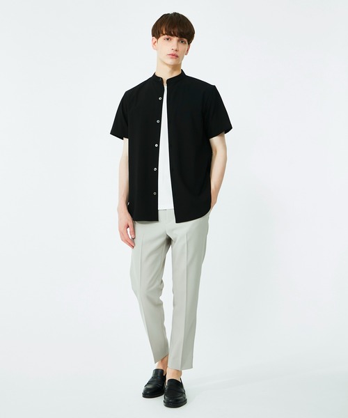 UNITED TOKYO（ユナイテッドトウキョウ）の「Dryスリムバンドカラー半袖シャツ（シャツ/ブラウス・メンズ・ホワイト/ブラック/ミント・1/2/3）」の12枚目の写真