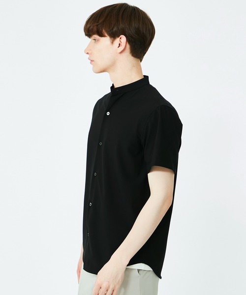 UNITED TOKYO（ユナイテッドトウキョウ）の「Dryスリムバンドカラー半袖シャツ（シャツ/ブラウス・メンズ・ホワイト/ブラック/ミント・1/2/3）」の10枚目の写真