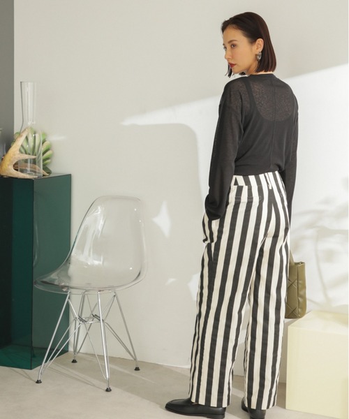 ROSE BUD(ローズバッド)の「シアートップス(Tシャツ/カットソー・レディース・ピンク/ブラック/ホワイト・FREE)」の8枚目の写真