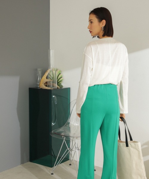 ROSE BUD(ローズバッド)の「シアートップス(Tシャツ/カットソー・レディース・ピンク/ブラック/ホワイト・FREE)」の6枚目の写真