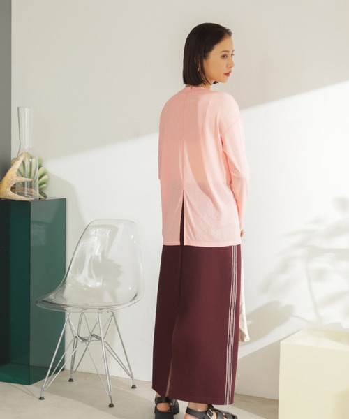 ROSE BUD(ローズバッド)の「シアートップス(Tシャツ/カットソー・レディース・ピンク/ブラック/ホワイト・FREE)」の10枚目の写真