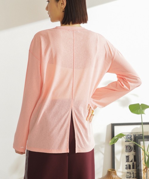 ROSE BUD(ローズバッド)の「シアートップス(Tシャツ/カットソー・レディース・ピンク/ブラック/ホワイト・FREE)」の13枚目の写真