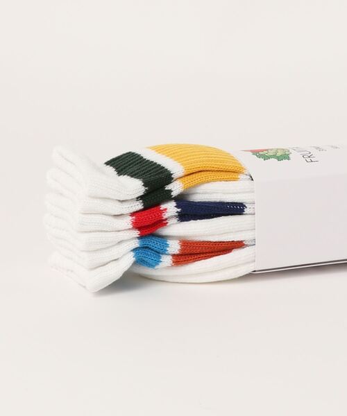 FRUIT OF THE LOOM（フルーツオブザルーム）の「C  アメリブラインクルー / クルー丈ソックス / 3足セット / ラインソックス / カジュアル（ソックス/靴下・レディース・マルチ・23cm～25cm）」の2枚目の写真