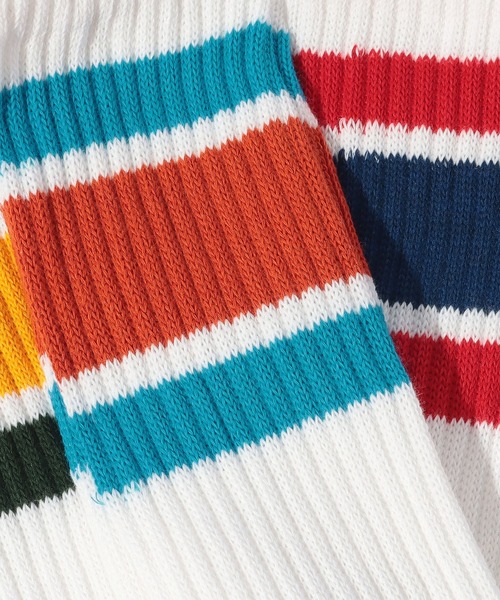 FRUIT OF THE LOOM（フルーツオブザルーム）の「C  アメリブラインクルー / クルー丈ソックス / 3足セット / ラインソックス / カジュアル（ソックス/靴下・レディース・マルチ・23cm～25cm）」の4枚目の写真