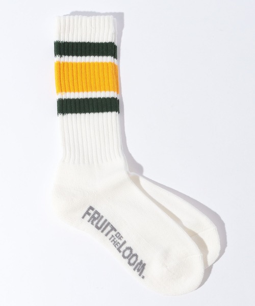 FRUIT OF THE LOOM（フルーツオブザルーム）の「C  アメリブラインクルー / クルー丈ソックス / 3足セット / ラインソックス / カジュアル（ソックス/靴下・レディース・マルチ・23cm～25cm）」の8枚目の写真