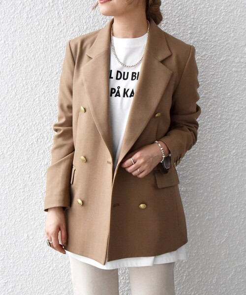 SHIPSany:〈ウォッシャブル〉ダブルブレストブレザージャケット◆