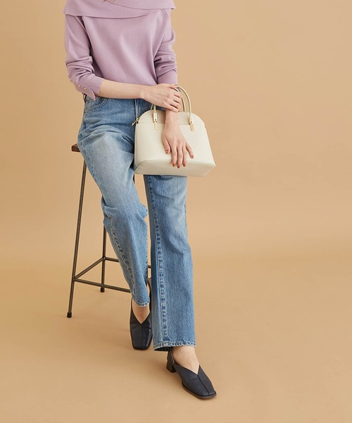 ROPE' PICNIC(ロペピクニック)の「スクエアトゥセンターシーム甲深バブーシュ(パンプス・レディース・ブラック/キナリ/ブラウン/ネイビー・23.0cm/23.5cm/24.0cm/24.5cm/25.0cm)」の16枚目の写真