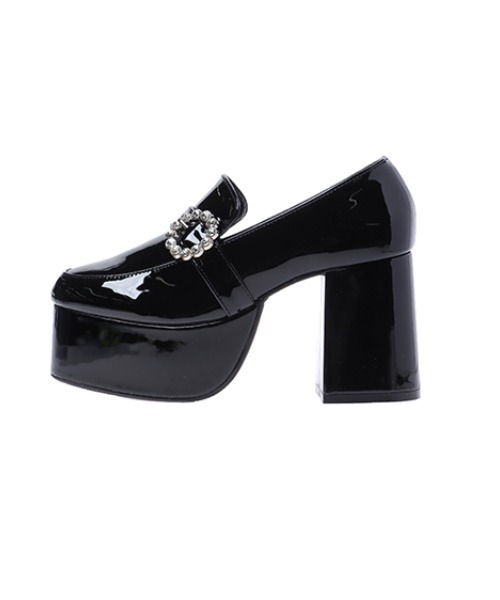 INGNI（イング）の「ビジューバックル厚底ローファー（ローファー・レディース・ブラック・M/L）」の3枚目の写真