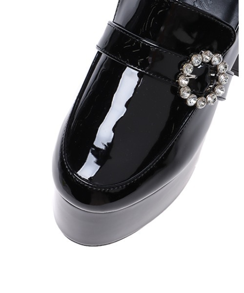 INGNI（イング）の「ビジューバックル厚底ローファー（ローファー・レディース・ブラック・M/L）」の6枚目の写真