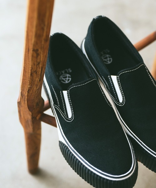 SLACK FOOTWEAR(スラックフットウェア)の「厚底 スニーカー スリッポン モノトーン スケイル(スリッポン・メンズ・ブラック/ブラック系その他・25.0cm/26.0cm/26.5cm/27.0cm/27.5cm/28.0cm/23.0cm/24.0cm/23.5cm/24.5cm)」の22枚目の写真