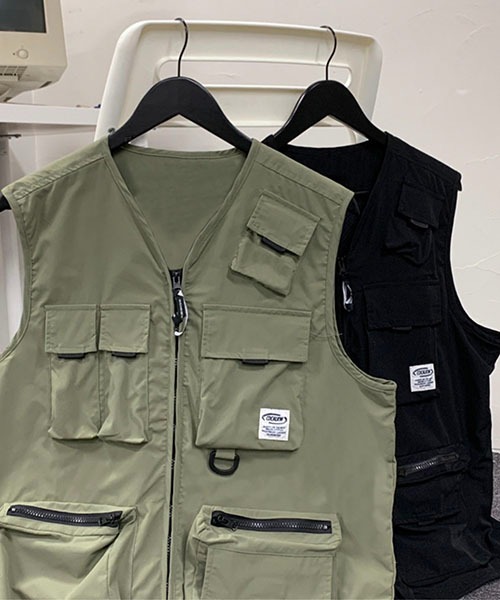 WESTBOY（ウエストボーイ）の「ルーズシルエットビッグポケットフィッシングベスト WO22WOT01【WB ORIGINALS】（ベスト・メンズ・ブラック/オリーブ・FREE）」の11枚目の写真