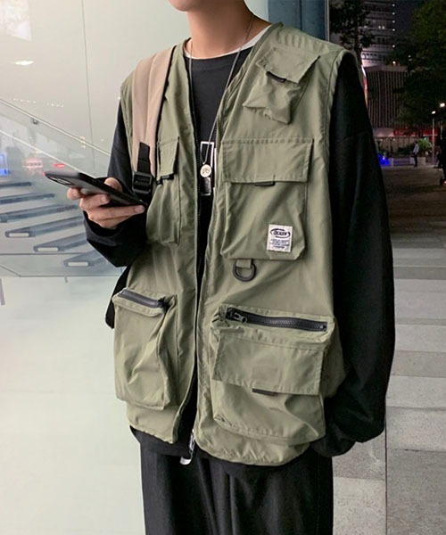 WESTBOY（ウエストボーイ）の「ルーズシルエットビッグポケットフィッシングベスト WO22WOT01【WB ORIGINALS】（ベスト・メンズ・ブラック/オリーブ・FREE）」の14枚目の写真