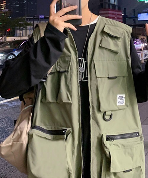 WESTBOY（ウエストボーイ）の「ルーズシルエットビッグポケットフィッシングベスト WO22WOT01【WB ORIGINALS】（ベスト・メンズ・ブラック/オリーブ・FREE）」の16枚目の写真