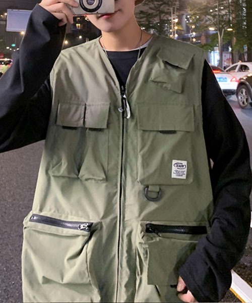 WESTBOY（ウエストボーイ）の「ルーズシルエットビッグポケットフィッシングベスト WO22WOT01【WB ORIGINALS】（ベスト・メンズ・ブラック/オリーブ・FREE）」の18枚目の写真