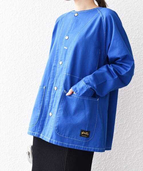 SHIPS（シップス）の「*【SHIPS別注】StanRay：ノーカラーカバーオール（セットアップ対応可能）◆（カバーオール・レディース・ブラック/サンドベージュ/ブルー/ライトピンク・ONE SIZE）」の17枚目の写真