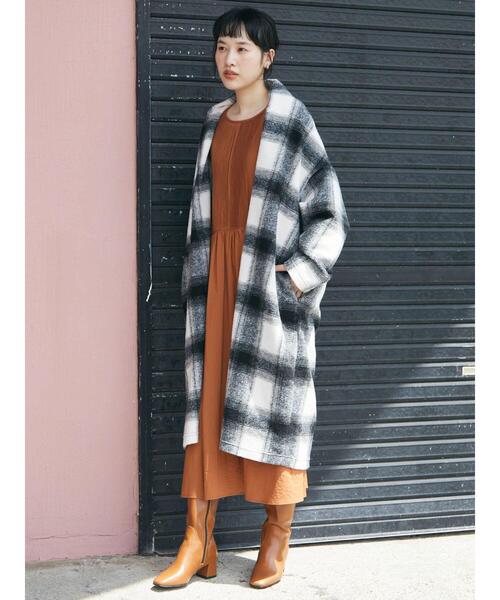 CRAFT STANDARD BOUTIQUE(クラフトスタンダードブティック)の「ニュアンスVネックコーディガン *◆(その他アウター・レディース・チェック/ベージュ系その他・FREE)」の19枚目の写真