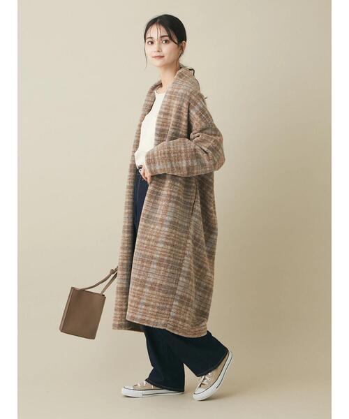 CRAFT STANDARD BOUTIQUE(クラフトスタンダードブティック)の「ニュアンスVネックコーディガン *◆(その他アウター・レディース・チェック/ベージュ系その他・FREE)」の20枚目の写真