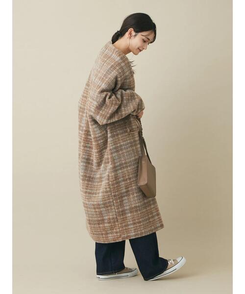 CRAFT STANDARD BOUTIQUE(クラフトスタンダードブティック)の「ニュアンスVネックコーディガン *◆(その他アウター・レディース・チェック/ベージュ系その他・FREE)」の22枚目の写真