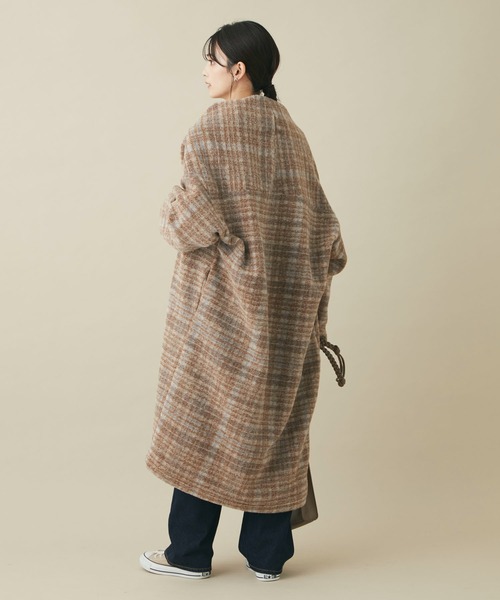 CRAFT STANDARD BOUTIQUE(クラフトスタンダードブティック)の「ニュアンスVネックコーディガン *◆(その他アウター・レディース・チェック/ベージュ系その他・FREE)」の5枚目の写真