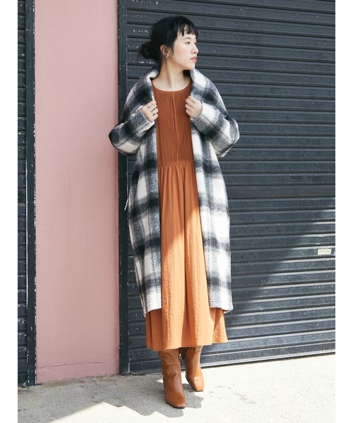 CRAFT STANDARD BOUTIQUE(クラフトスタンダードブティック)の「ニュアンスVネックコーディガン *◆(その他アウター・レディース・チェック/ベージュ系その他・FREE)」の7枚目の写真