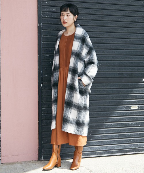 CRAFT STANDARD BOUTIQUE(クラフトスタンダードブティック)の「ニュアンスVネックコーディガン *◆(その他アウター・レディース・チェック/ベージュ系その他・FREE)」の18枚目の写真