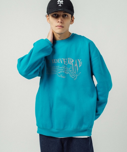 Ressaca(レサーカ)の「オーバーサイズ バックプリント クルーネックスウェット(スウェット・メンズ・グレー系その他/ブラック/グレー/ブルー/ブラック系その他/ネイビー・L/M/XL)」の1枚目の写真