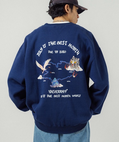 Ressaca(レサーカ)の「オーバーサイズ バックプリント クルーネックスウェット(スウェット・メンズ・グレー系その他/ブラック/グレー/ブルー/ブラック系その他/ネイビー・L/M/XL)」の21枚目の写真