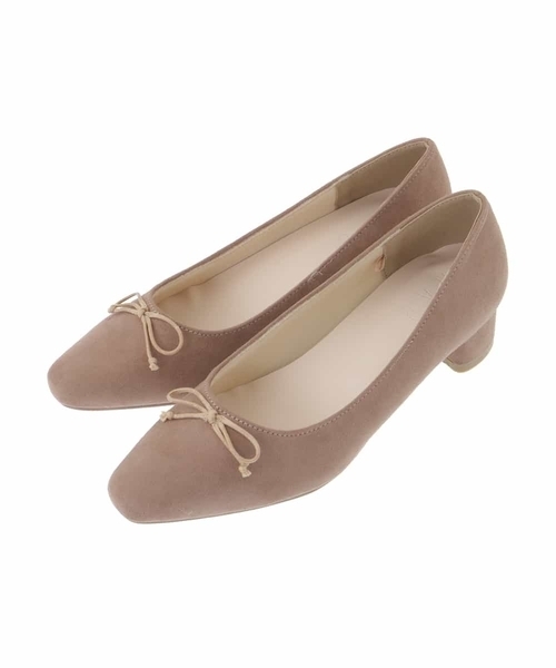 a.v.v（アーヴェヴェ）の「チャンキーヒールリボンバレエパンプス（パンプス・レディース・ベージュ/ブラック/ボルドー・24.5/22.5/23.5）」の13枚目の写真