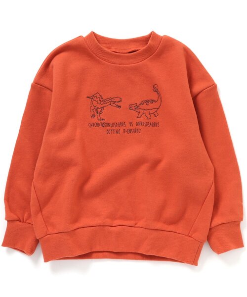 BREEZE（ブリーズ）の「【裏毛】恐竜VSトレーナー（スウェット・キッズ・グリーン/イエロー/オレンジ/ブルー/ブラック/パープル/グレー/ブラウン・100/110/120/130/140/90/80）」の17枚目の写真