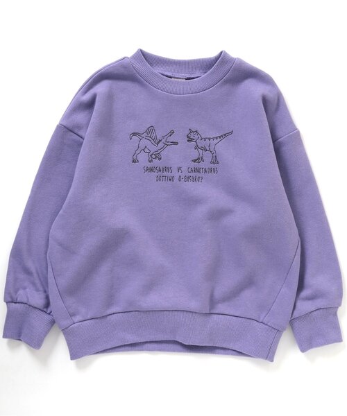 BREEZE（ブリーズ）の「【裏毛】恐竜VSトレーナー（スウェット・キッズ・グリーン/イエロー/オレンジ/ブルー/ブラック/パープル/グレー/ブラウン・100/110/120/130/140/90/80）」の11枚目の写真