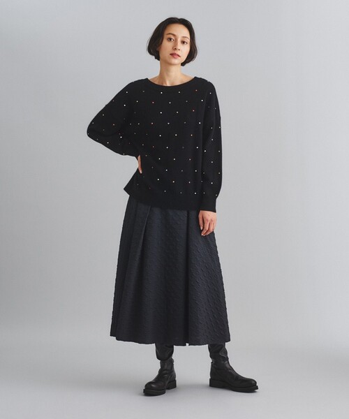 Diagram(ダイアグラム)の「ドットビジューニットトップ(ニット/セーター・レディース・ブラック/ホワイト・36)」の18枚目の写真