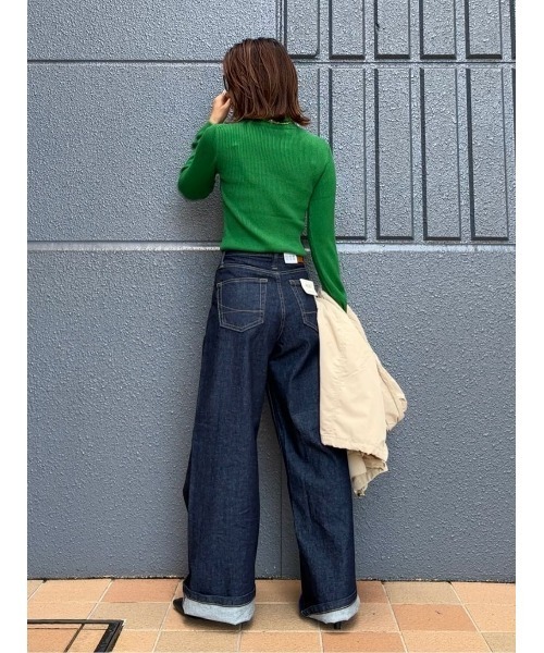 HONEYSUCKLE ROSE(ハニーサックルローズ)の「【HONEYSUCKLE ROSE】リブタートルネック(ニット/セーター・レディース・オフホワイト/ブラック/グリーン・M/L/S)」の22枚目の写真