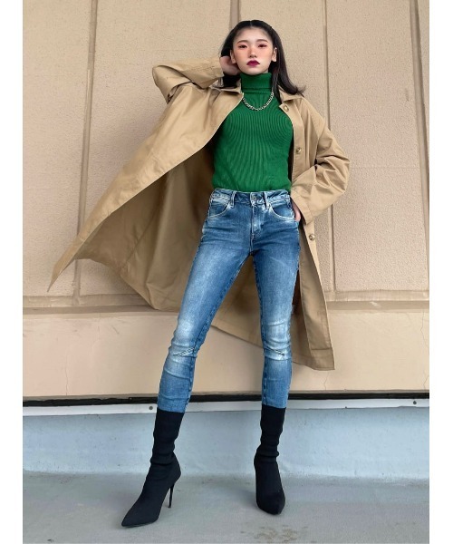 HONEYSUCKLE ROSE(ハニーサックルローズ)の「【HONEYSUCKLE ROSE】リブタートルネック(ニット/セーター・レディース・オフホワイト/ブラック/グリーン・M/L/S)」の19枚目の写真