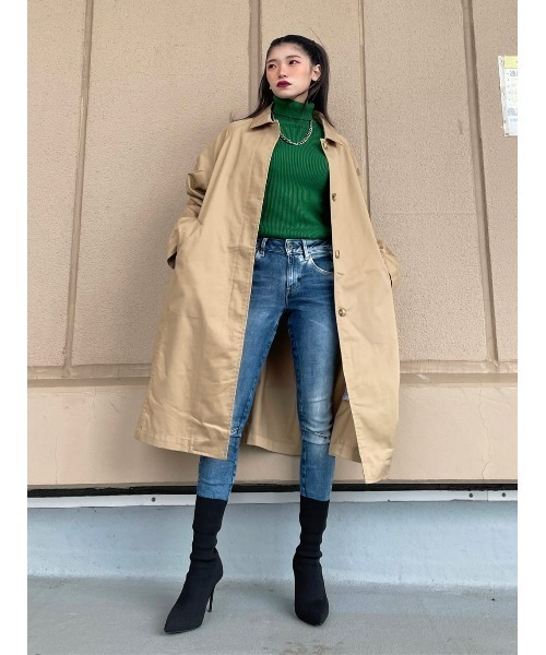 HONEYSUCKLE ROSE(ハニーサックルローズ)の「【HONEYSUCKLE ROSE】リブタートルネック(ニット/セーター・レディース・オフホワイト/ブラック/グリーン・M/L/S)」の18枚目の写真