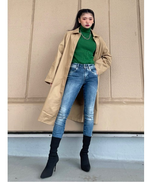 HONEYSUCKLE ROSE(ハニーサックルローズ)の「【HONEYSUCKLE ROSE】リブタートルネック(ニット/セーター・レディース・オフホワイト/ブラック/グリーン・M/L/S)」の17枚目の写真