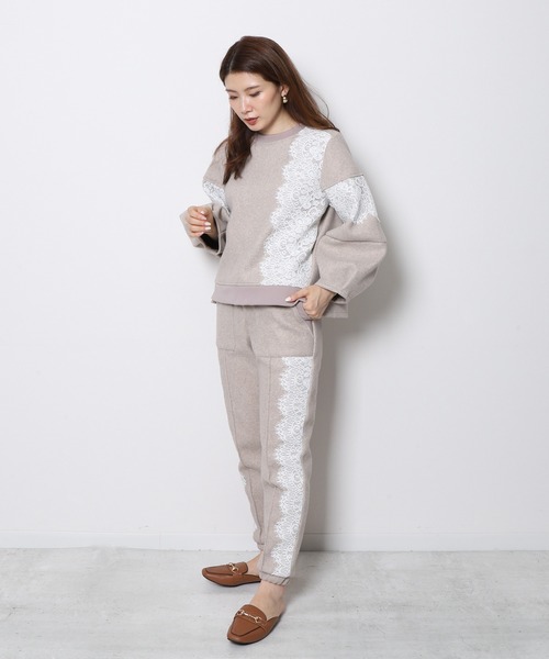 Re.Verofonna(ヴェロフォンナ)の「フリンジスカラダブルジャージーパンツ(その他パンツ・レディース・ベージュ/ブラック/チャコールグレー・SMALL/MEDIUM)」の7枚目の写真