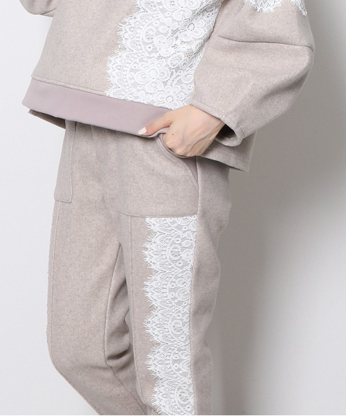 Re.Verofonna(ヴェロフォンナ)の「フリンジスカラダブルジャージーパンツ(その他パンツ・レディース・ベージュ/ブラック/チャコールグレー・SMALL/MEDIUM)」の6枚目の写真