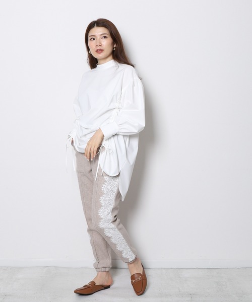 Re.Verofonna(ヴェロフォンナ)の「フリンジスカラダブルジャージーパンツ(その他パンツ・レディース・ベージュ/ブラック/チャコールグレー・SMALL/MEDIUM)」の8枚目の写真