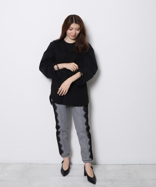 Re.Verofonna(ヴェロフォンナ)の「フリンジスカラダブルジャージーパンツ(その他パンツ・レディース・ベージュ/ブラック/チャコールグレー・SMALL/MEDIUM)」の10枚目の写真